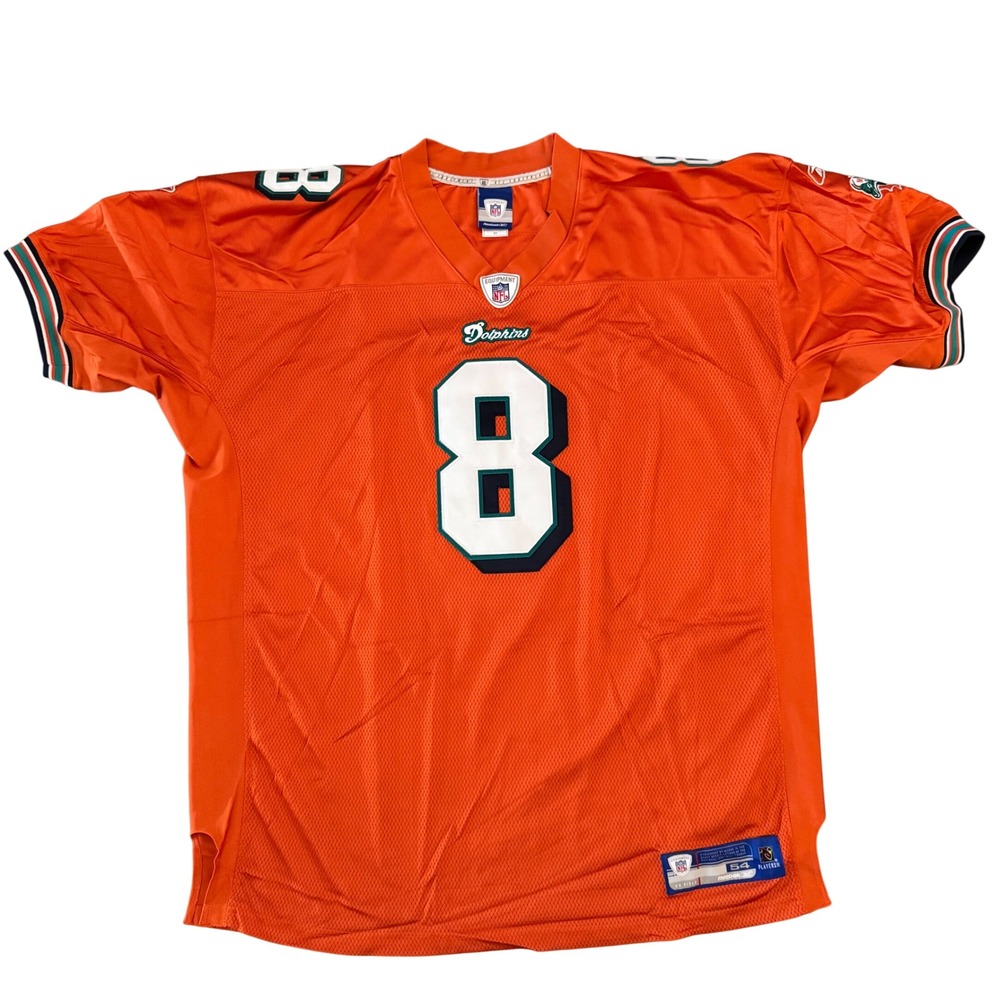 Reebok NFL Miami Dolphins Culpepper Jersey Mens 54 3XL Orange Nylon On Field‎